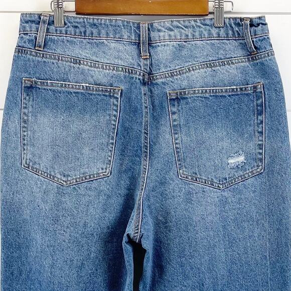 Vanilla Star Size 17 34 Waist 90s Jeans Boyfriend Button Fly Straight Distressed - Picture 4 of 14